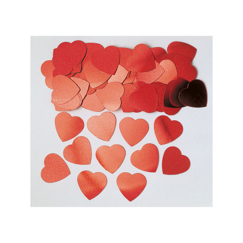 Confettis corações vermelhos 14g