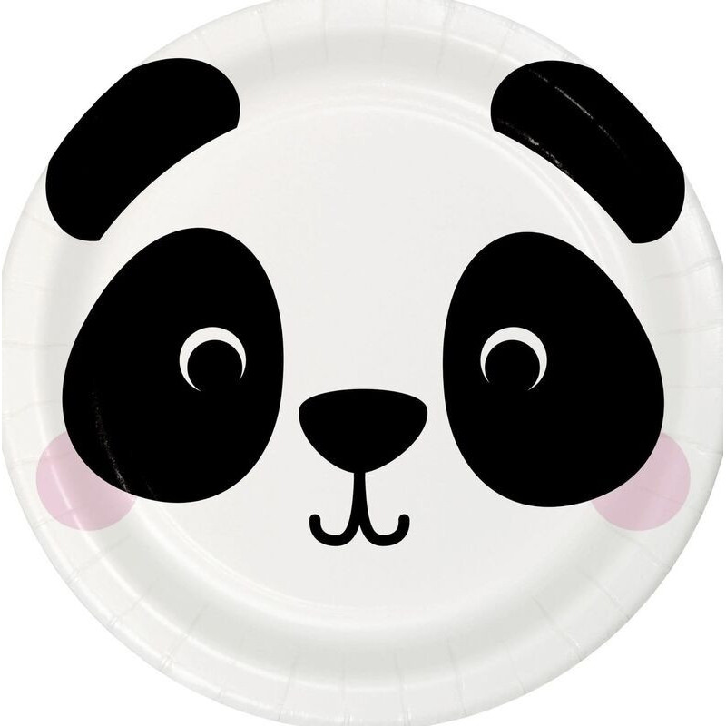 8 pratos 22.2cm Panda