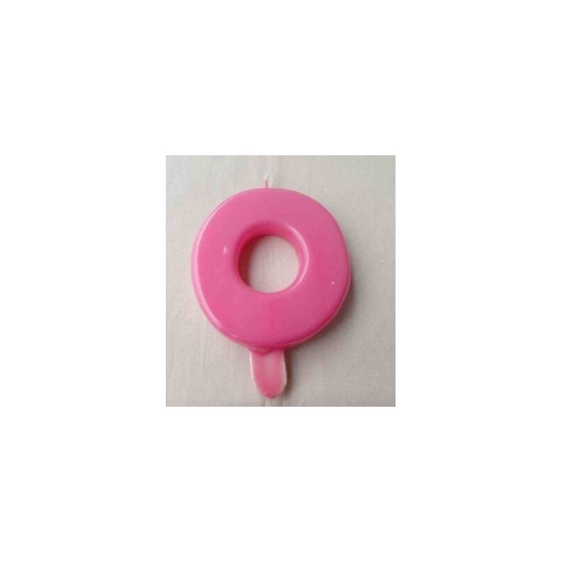 Vela N 0 9.5cm Rosa