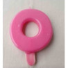 Vela N 0 9.5cm Rosa