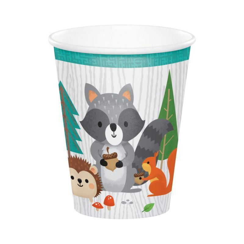 8 copos 266 ml Animais do Bosque