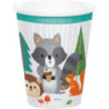 8 copos 266 ml Animais do Bosque