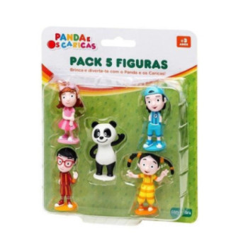 Figuras colecionáveis Panda e os Caricas