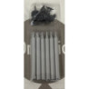 12 velas 8cm prateadas