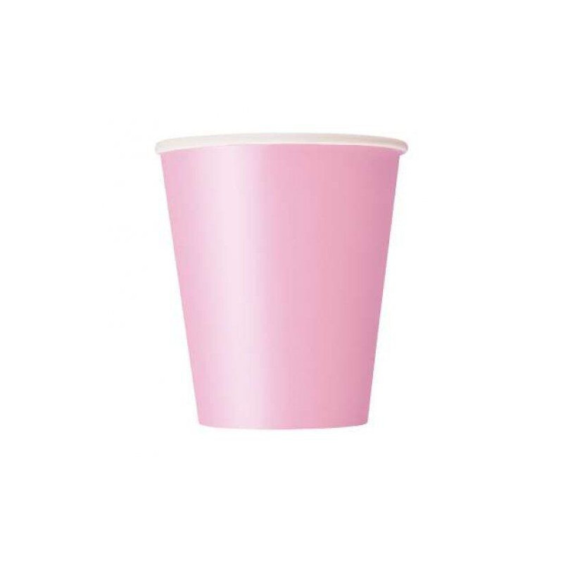 14 copos 267ml EU rosa claro