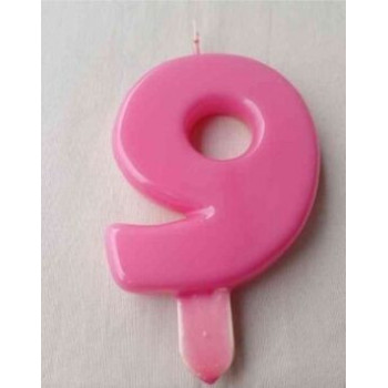 Vela N 9 9.5cm Rosa