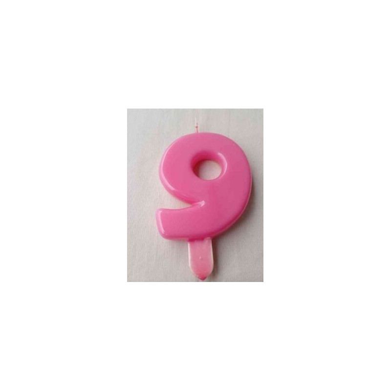 Vela N 9 9.5cm Rosa