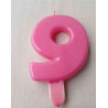 Vela N 9 9.5cm Rosa