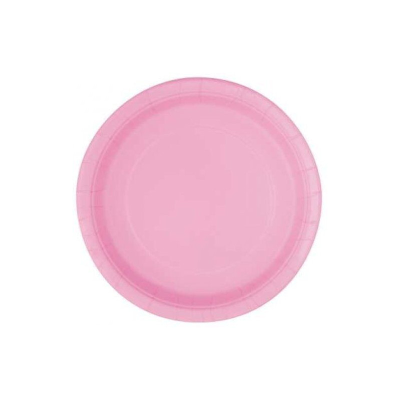 20 pratos 18 cm EU rosa claro