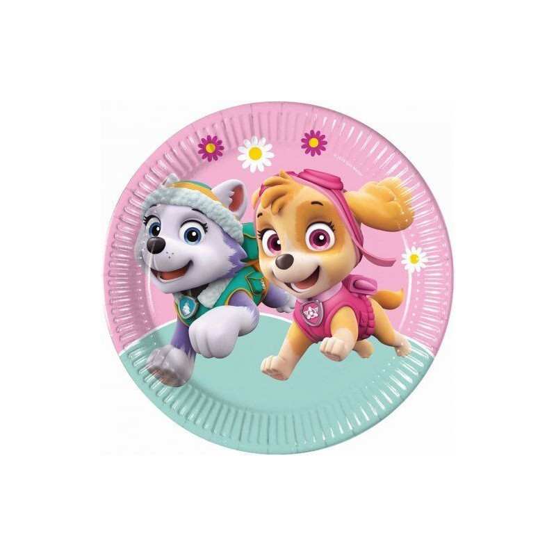 8 pratos 23 cm EU Paw Patrol Skye & Evarest