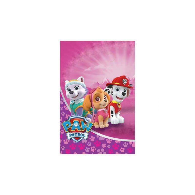 8 sacos prenda Paw Patrol rosa