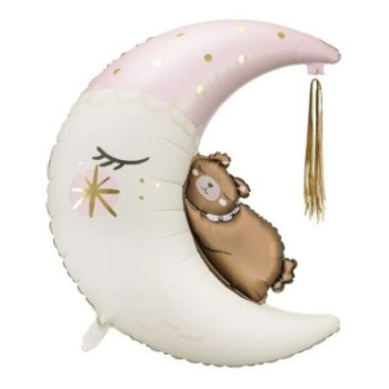 Balão Foil Teddy Bears On the moon, 80x98cm