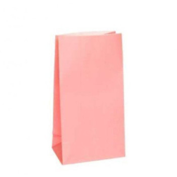 12 sacos de oferta de papel rosa claro