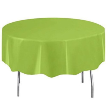 Toalha plástico verde neon redonda 2,13m