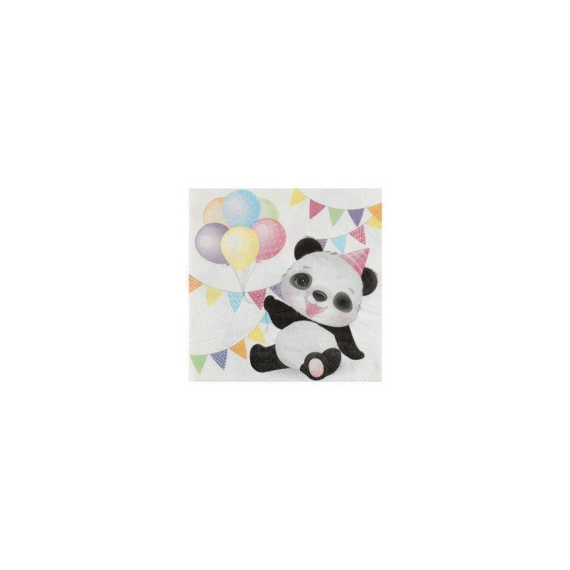 20 guardanapos 33x33cm Panda