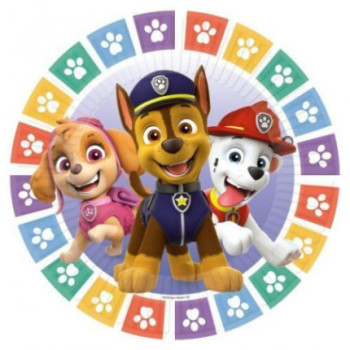 8 pratos 18 cm Paw Patrol
