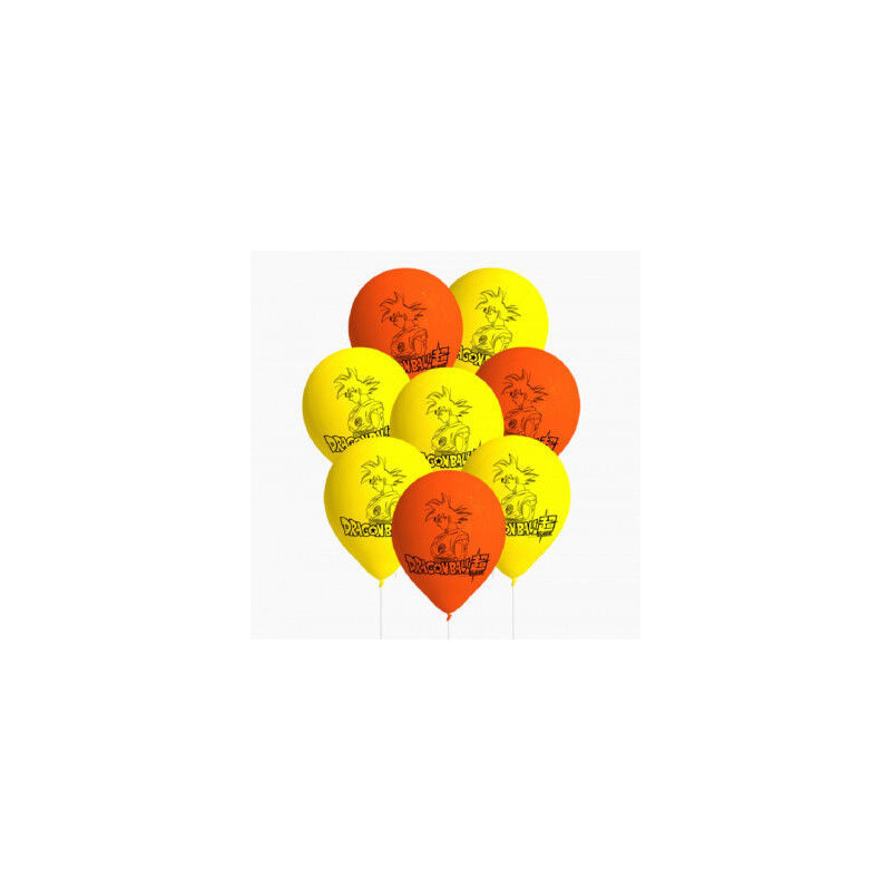 8 balões latex Dragonball 27 cm