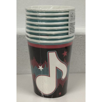 8 copos de papel 250ml Dance Party