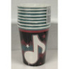 8 copos de papel 250ml Dance Party