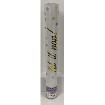 Dispara confettis 40 cm multicor pastel