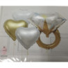 Kit balões anel e corações 68cm