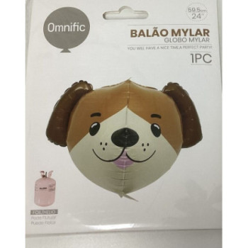 Balão Foil 3 d cão 59,5cm 24”