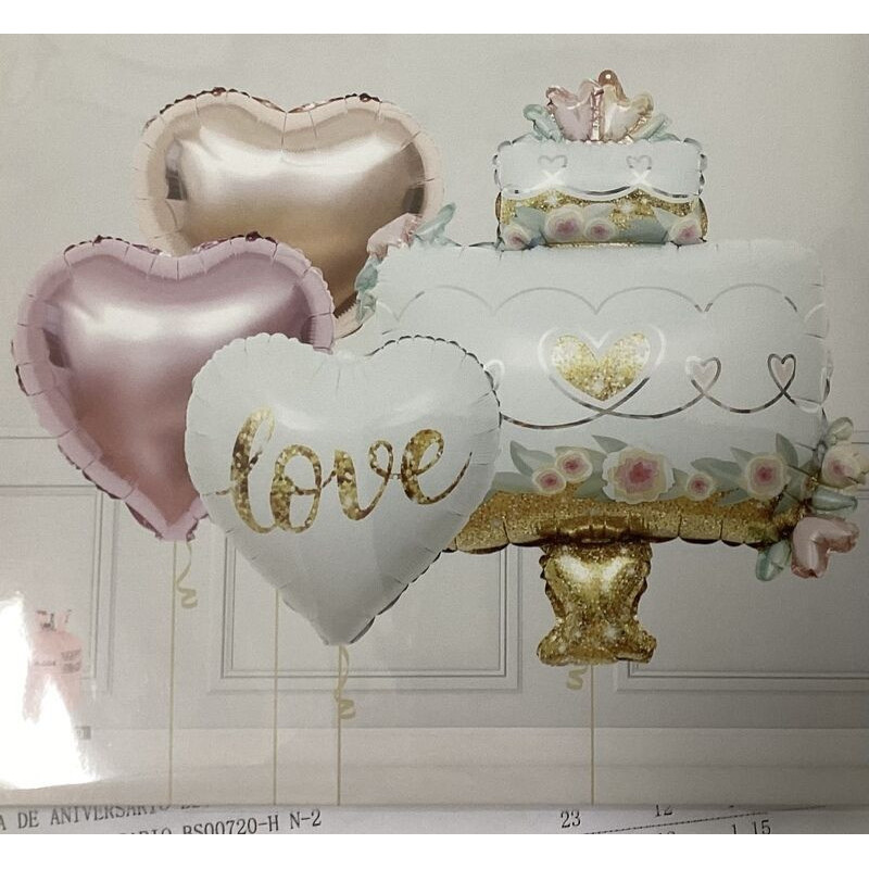 Kit de 4 balões 84.5 cm casamento