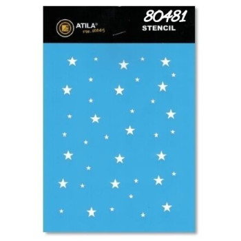 Stencil estrelas 15x20cm