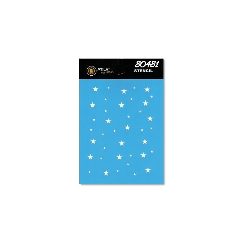 Stencil estrelas 15x20cm