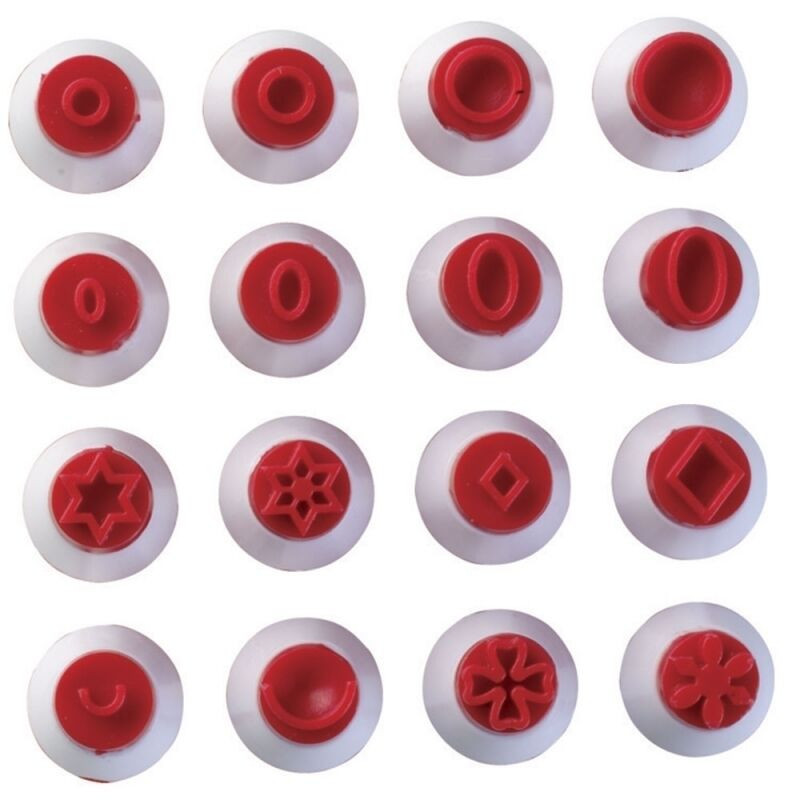 Kit carimbos vermelho 16 peças