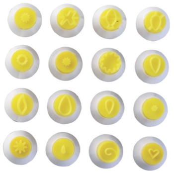 Kit carimbos amarelo 16 peças