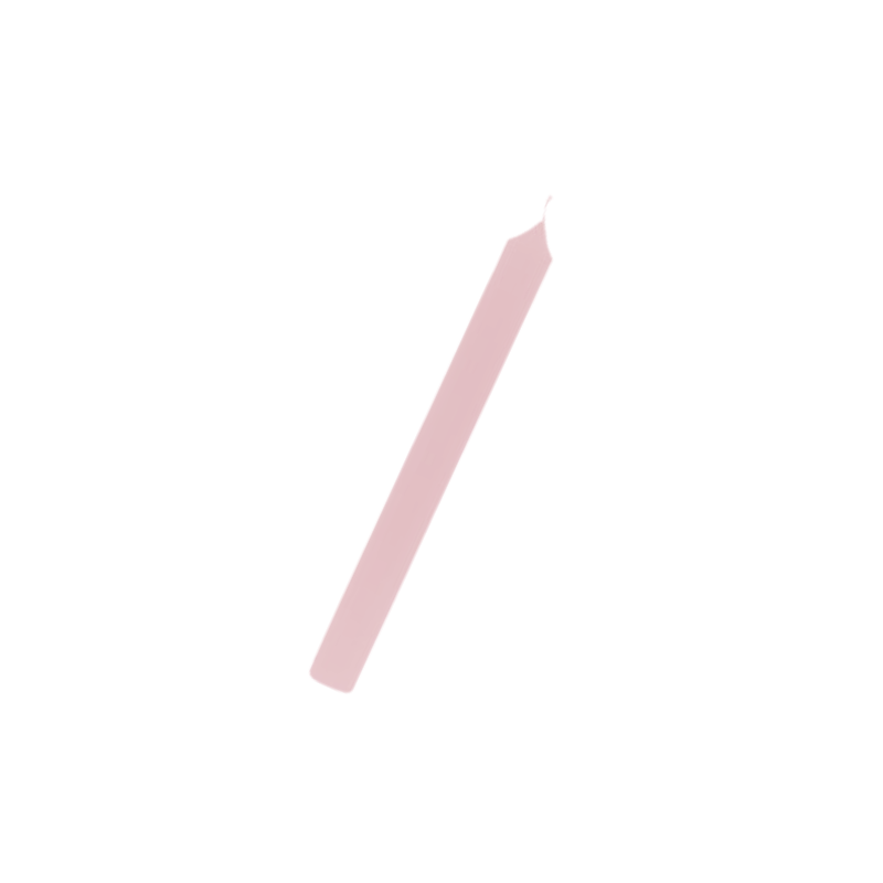 Vela batismo redonda rosa 30x3cm
