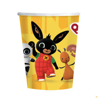 8 copos papel 250ml Bing