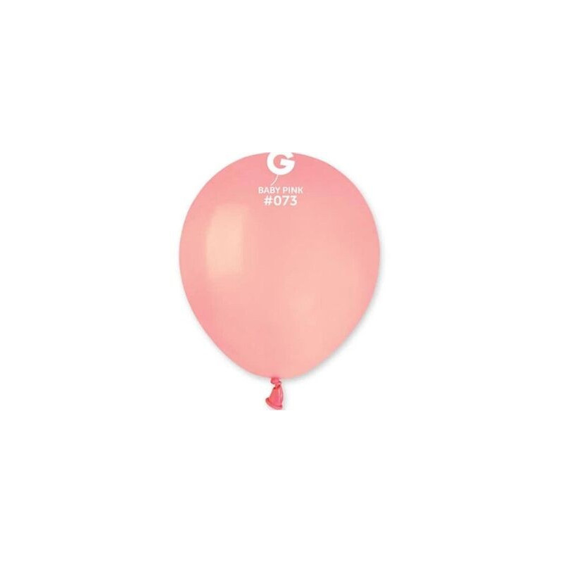 10 balões latex Gemar baby pink 5” 13cm