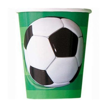 8 copos 270ml Futebol