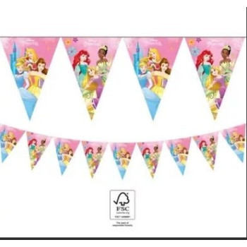 Bandeira triangular princesas 2,3m