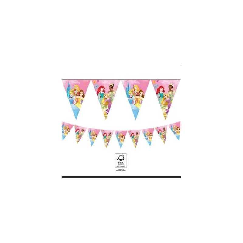 Bandeira triangular princesas 2,3m