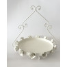 Tarteira Metal Rosas 32,5x28x31,5cm
