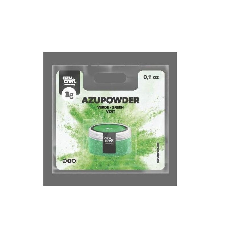 Corante em pó azupowder verde 3g