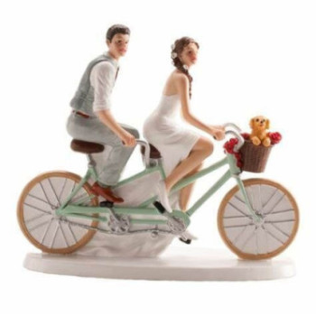Noivos bicicleta 15x18cm