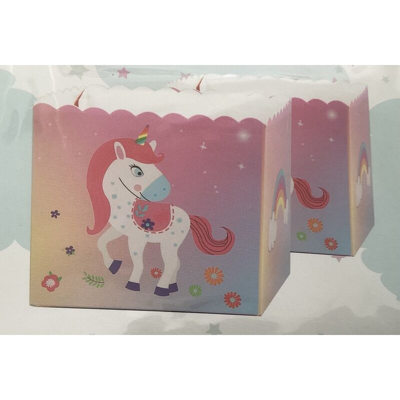 6 taças de papel unicórnio