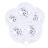 12 Balões com confettis prata