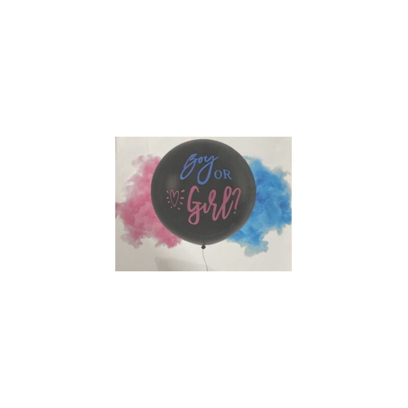 Balão latex preto revelação 90 cm com pó