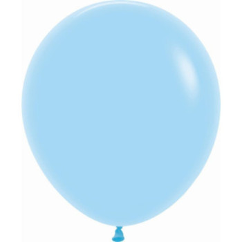 5 balões de latex sempertex r18 pastel mate azul