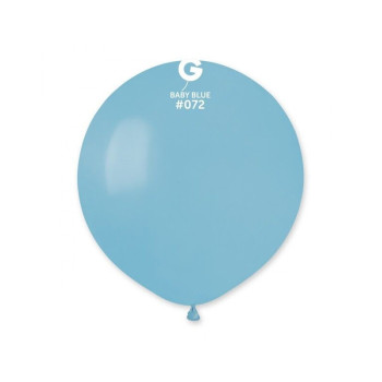 5 balões de latex Gemar 19” baby blue