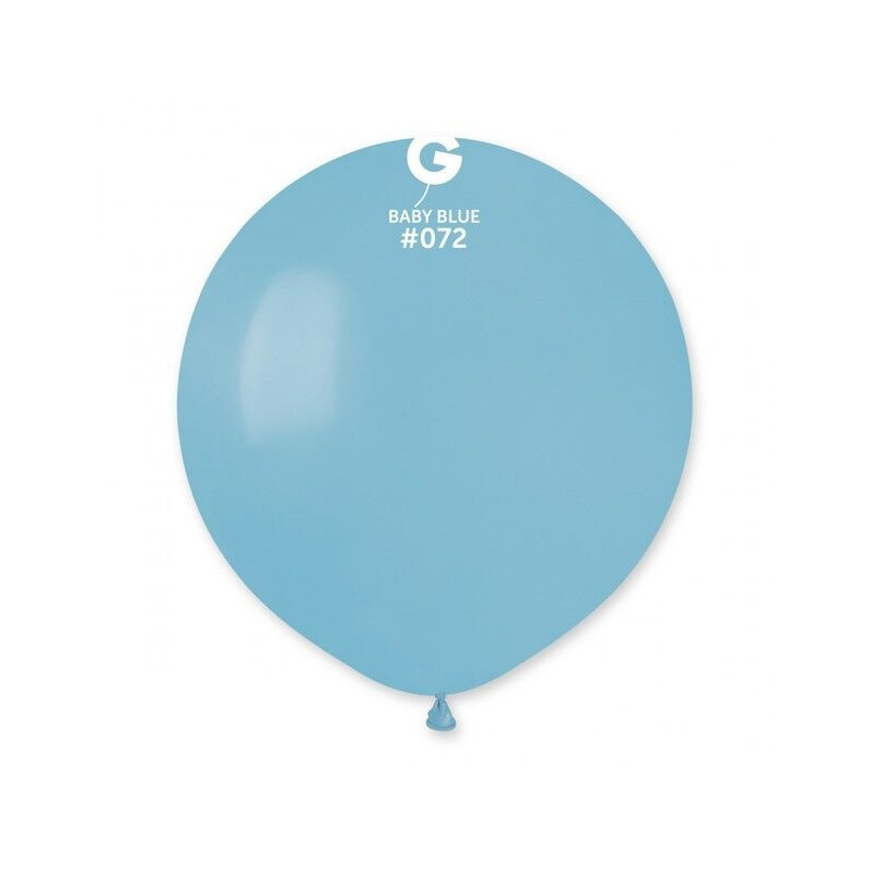 5 balões de latex Gemar 19” baby blue