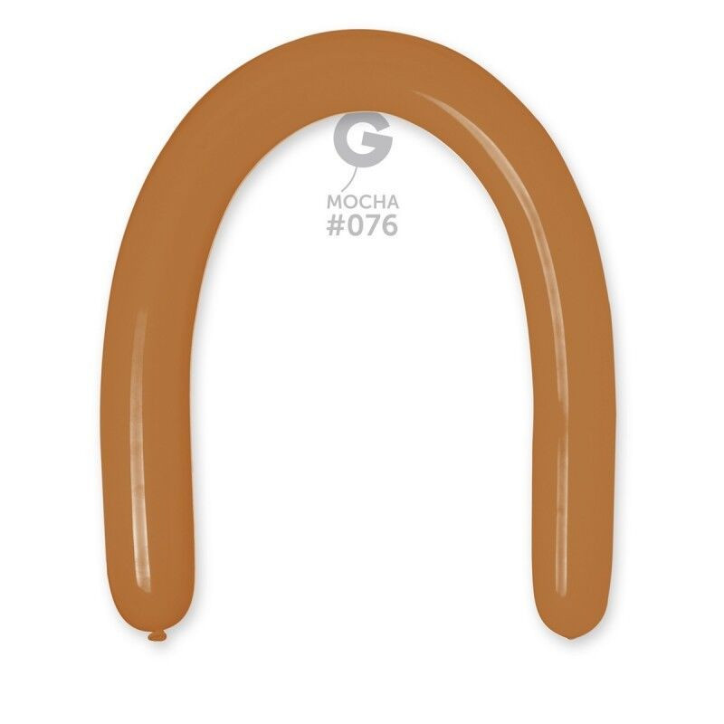 10 balões de modelar 3” 8cm mocha