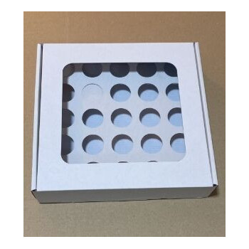 Caixa cartão branca 230x230x50mm 25 brigadeiros branca