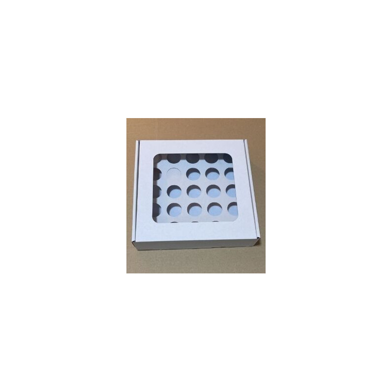 Caixa cartão branca 230x230x50mm 25 brigadeiros branca