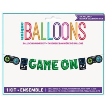 Gamer Birthay "Game On" Banner Kit